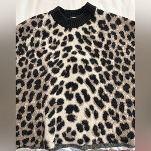 H&M Leopard Print Sweater - Black and Brown